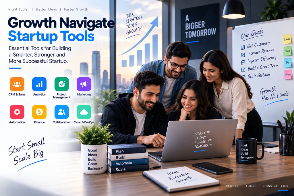 Growth Navigate Startup Tools: Connected Tech Stack and Infrastructure